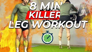 8 MIN KILLER Home LEG Workout (No Equipment)