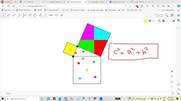 Geogebra Pythagoras theorem