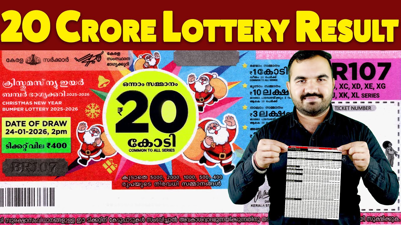 20 crore bumper lottery | Kerala State Lottery Result today | Christmas New Year Bumper Lottery 2026