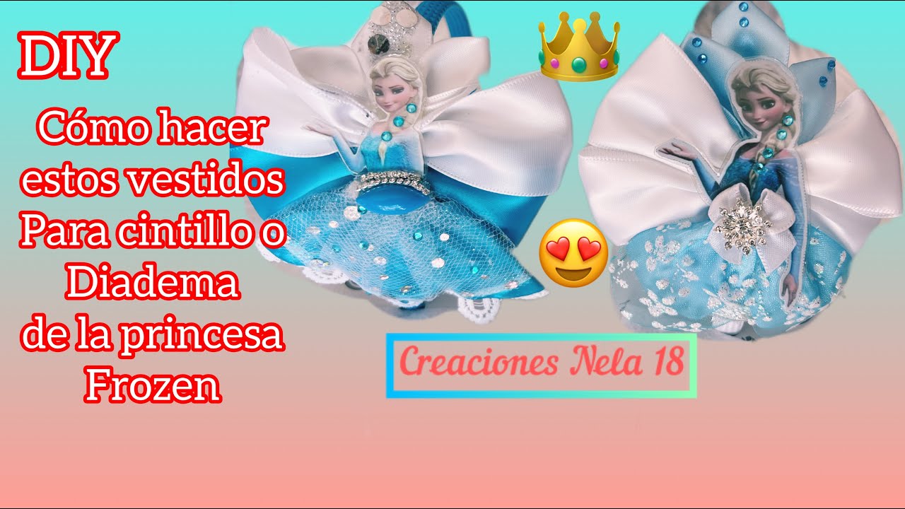 Cómo hacer un Cintillo o Diadema para niñas de la princesa Frozen con diferente modelo de vestido🤩