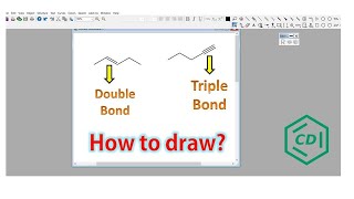 How to draw Double Bond and Triple Bond in ChemDraw? Tutorial 1 | ChemDraw