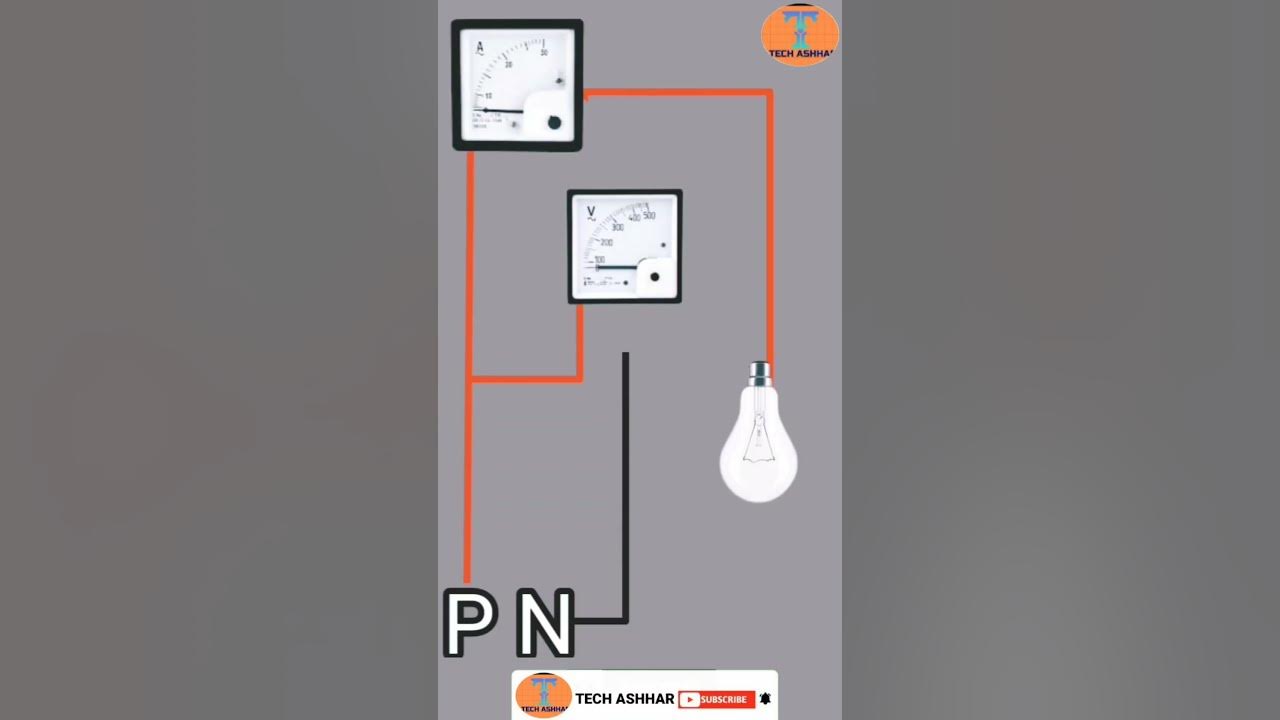 Ampere Metre Voltmeter Wiring Connection Diagram shorts wiring ampere-metre-voltmeter-kaise-lagaye-jaate-hain-voltmeter-ampere-metre