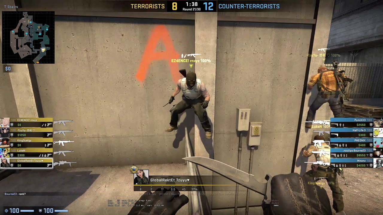 CSGO 4 Man Boost on Overpass