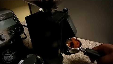 Making an espresso using a Rancilio Silvia and Eureka Grinder