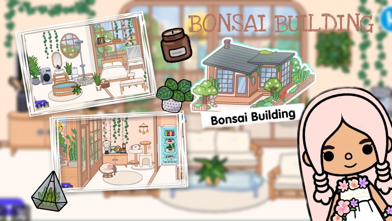 BONSAI BUILDING/AESTHETIC HOUSE🤎🤎 FREE TO COPY/ TOCA LIFE WORLD/TOCA ...