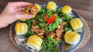 Món chay mùa lễ hội | Bò lát chay sốt tiêu đen ăn cùng bánh bao chiên ngon thơm đậm vị