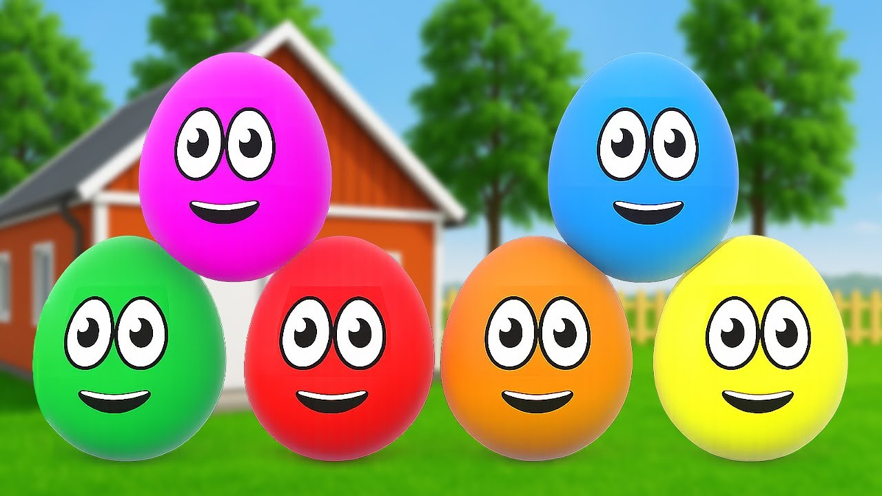 Learning Colors and Numbers with Colorful Eggs on the Farm