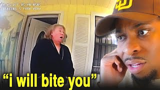 When A Angry Karen Goes Insane, Bites Officer During Taunting Arrest