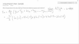 Calculus 12 - Using Simpson's Rule - Example
