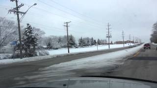 Snow in Carpentersville, Illinois...