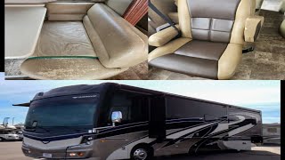 HOW TO REUPHOLSTER MOTORHOME. CAPTAIN CHAIRS, SOFA BED, DINETTE,  upholster w/ vinyl.