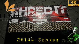 Lesli SHRED IT SHOWBOX 288-SCHUSS-FEUERWERKS-DOPPELVERBUND Kal 25mm / 3,77kg NEM 😳