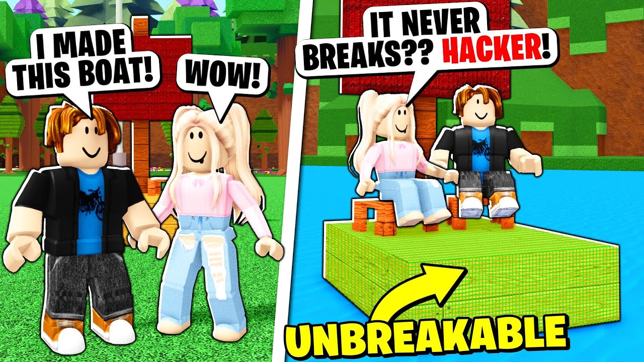NOOB WITH AN UNBREAKABLE BOAT! *NEVER Breaks* Build a Boat