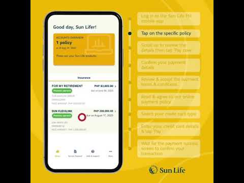How to pay for your Sun Life Policy using Sun Life Mobile App