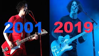 evolution of jack white playing we're going to be friends live (2001-2019)