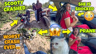 New Scooty😱 CRASHED From Mountain😱 | Prankon Zeenat Gone Wrong  Preparation for Ladakh Ride