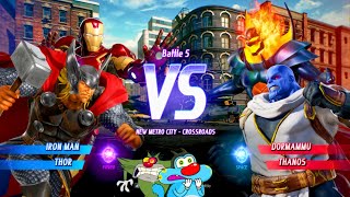 IRONMAN & THOR VS DORMAMMU & THANOS FIGHT IN MARVEL VS CAPCOM INFINITE WITH OGGY AND JACK