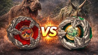 TYRANNO BEAT 4-70Q vs TRICERA PRESS M-85BS BEYBLADE X ベイブレードX
