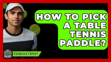 How To Pick A Table Tennis Paddle? - The Racket Xpert