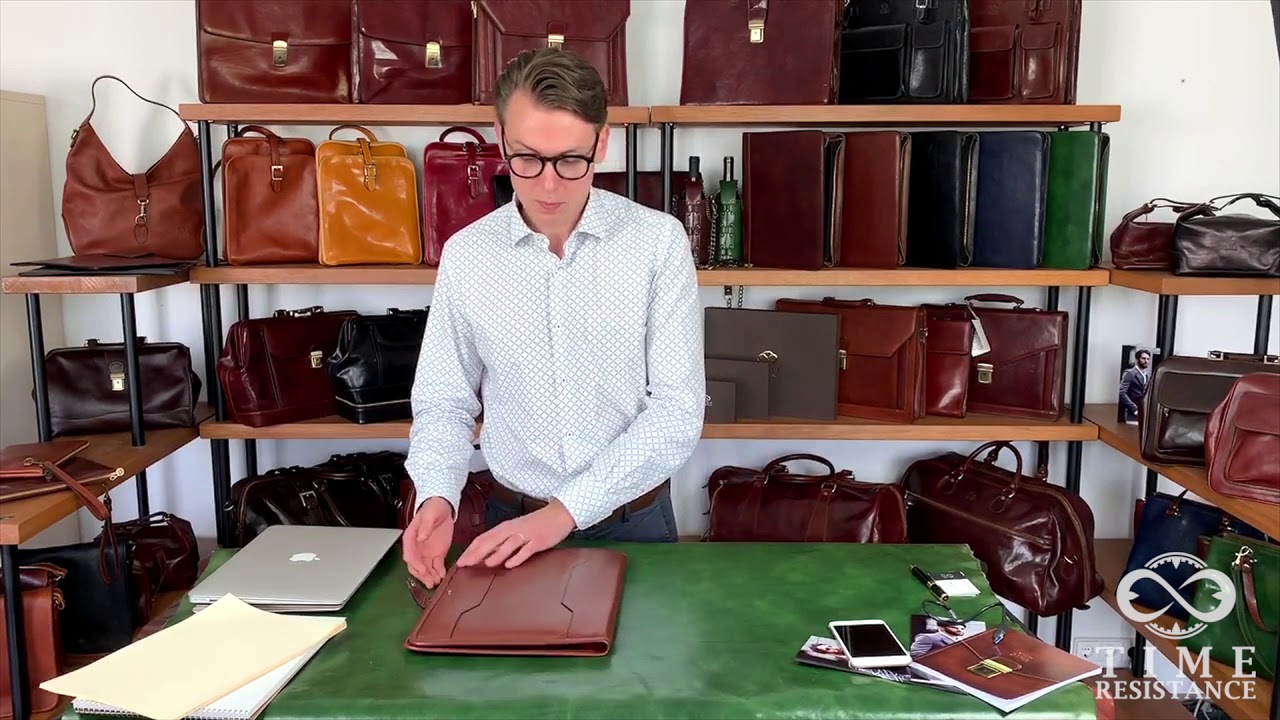 Leather Portfolio Document Case - Age of Innocence