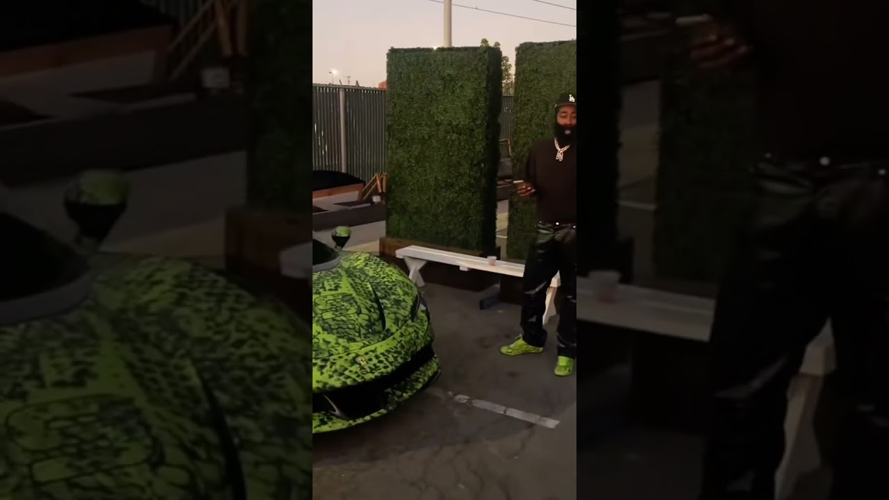 James Harden pulled up to Netflix event in his newly wrapped Ferrari 