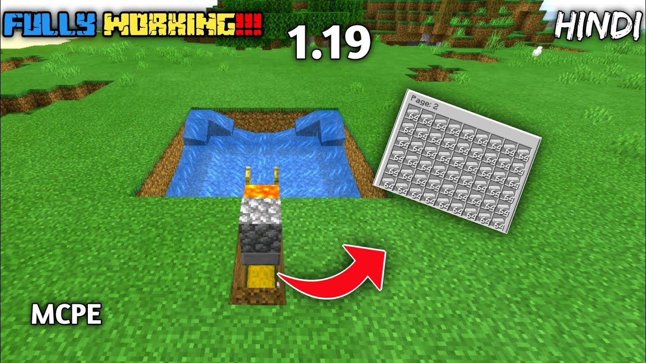 Minecraft 1.19 easy iron farm tutorial HINDI Minecraft bedrock