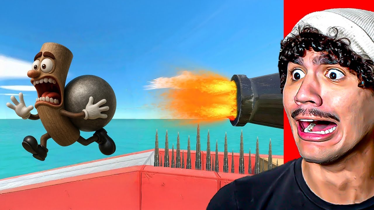 Quem Consegue Escapar Do Canhão Gigante E Monte De Espinhos - Animal Revolt Battle Simulator