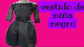 COMO HACER UN VESTIDO DE FIESTA DE NIÑA NEGRO!!!!