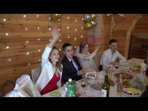 Застольные песни на Белорусской свадьбе в сельской агроусадьбе (1 часть)