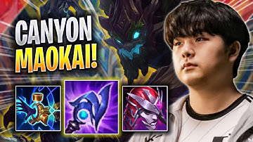 CANYON TRIES NEW MAOKAI BUILD! - DK Canyon Plays Maokai JUNGLE vs Rek
