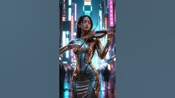 Cyber Symphony Echoes of the Future Part 2 #cyberodyssey42 #aigirl #ai #future#postapocalypse#shorts