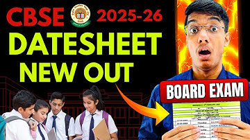 CLASS 10 NEW DATESHEET OUT 🔥 2025-26 BOARD EXAM 🤯