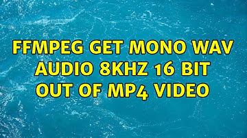 FFMPEG get mono WAV audio 8khz 16 bit out of mp4 video