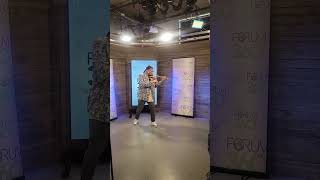 Humble G da Fiddla visits Leslie Ungar on the set of Forum 360.