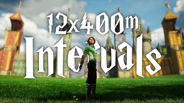 12 x 400m Intervals on the Quidditch Pitch - Hogwarts Legacy - Guided Running Workout
