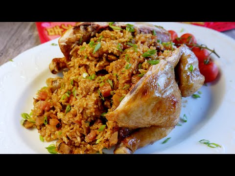 The Juicest Oven-Baked Stuffed Chinese Roast Chicken w/ Glutinous Rice  Lor Mai Gai Recipe