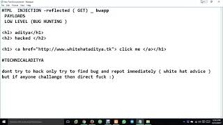 Hacking a website with HTML injection - Reflected Get method step by step