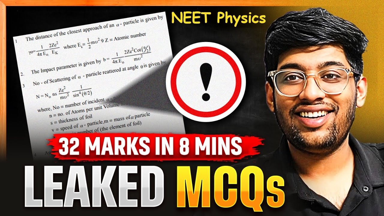 32 marks in 8 minutes🚀| Leaked PHYSICS MCQs | NEET 2025 - YouTube