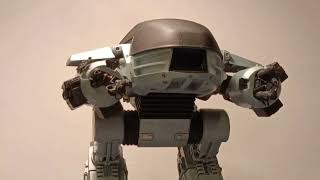 Robocop Ed 209 vs Mech Team Stop Motion Mid-short (NEW & Slightly Extended Sound and voice Effects)