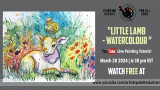 Little Lamb- Watercolour  |  Live Painting Tutorial - Learn to paint from home step-by-step