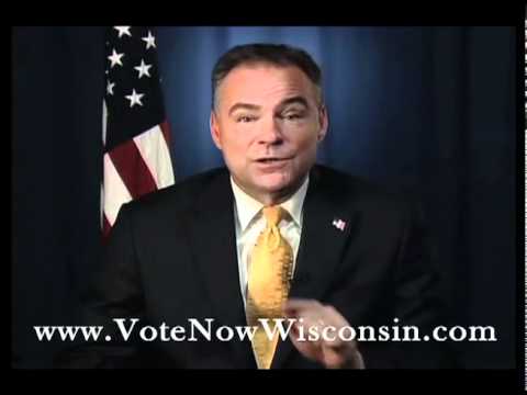 Tim Kaine Urges Wisconsin to Vote Early for Russ F...