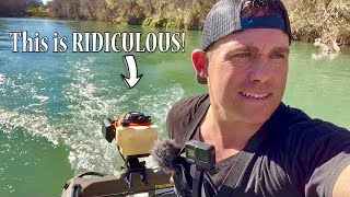 😳$300 Amazon Outboard on a Kayak! How Fast?!