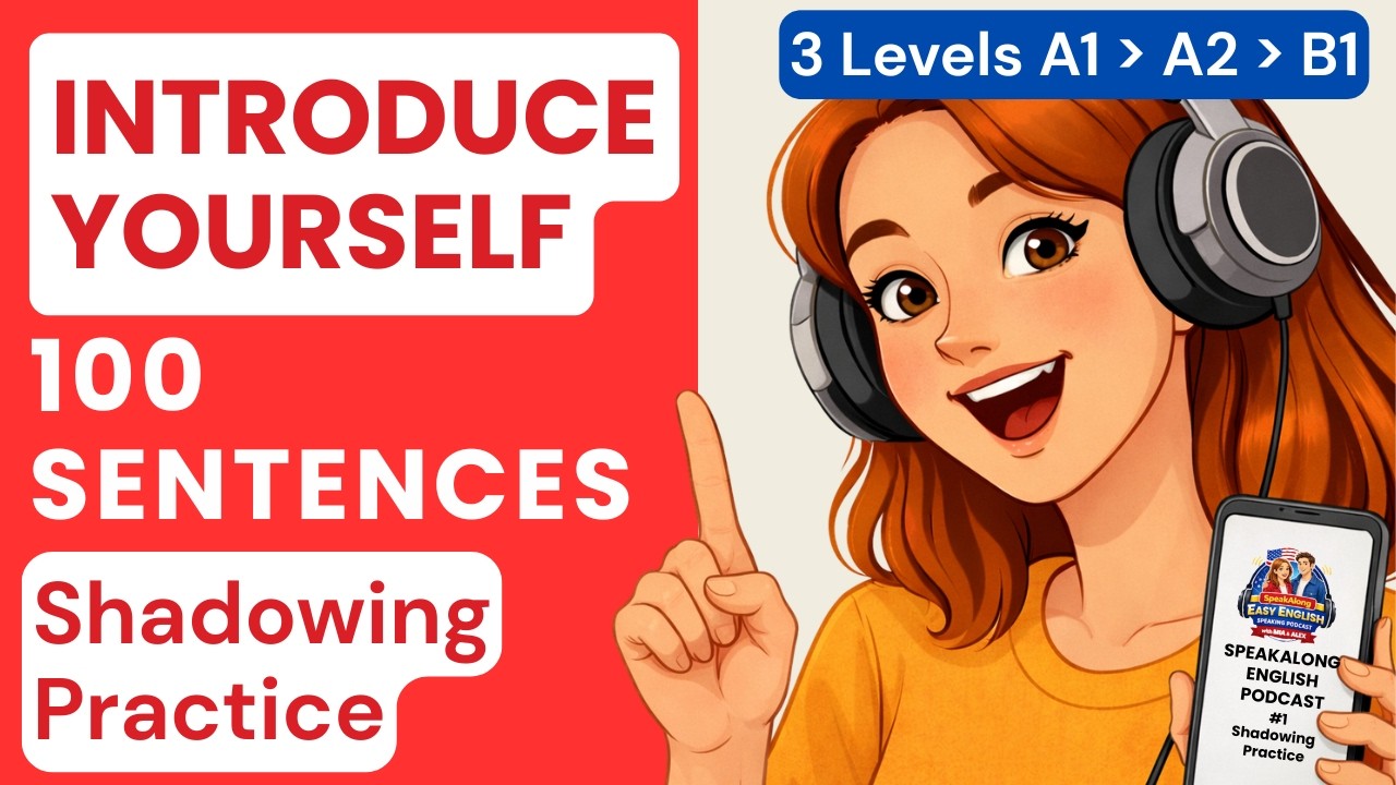 How to Introduce Yourself Naturally | Shadowing Practice | for Beginners to Intermediate (A1-A2-B1)