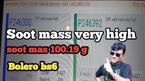 DPF soot mass very high#100.19 g of Bolero bs6, DPF not regeneration Bolero bs6