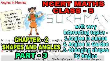 NCERT MATHS | CLASS - 5 | CHAPTER - 2, SHAPES AND ANGLES | PART - 3 |
