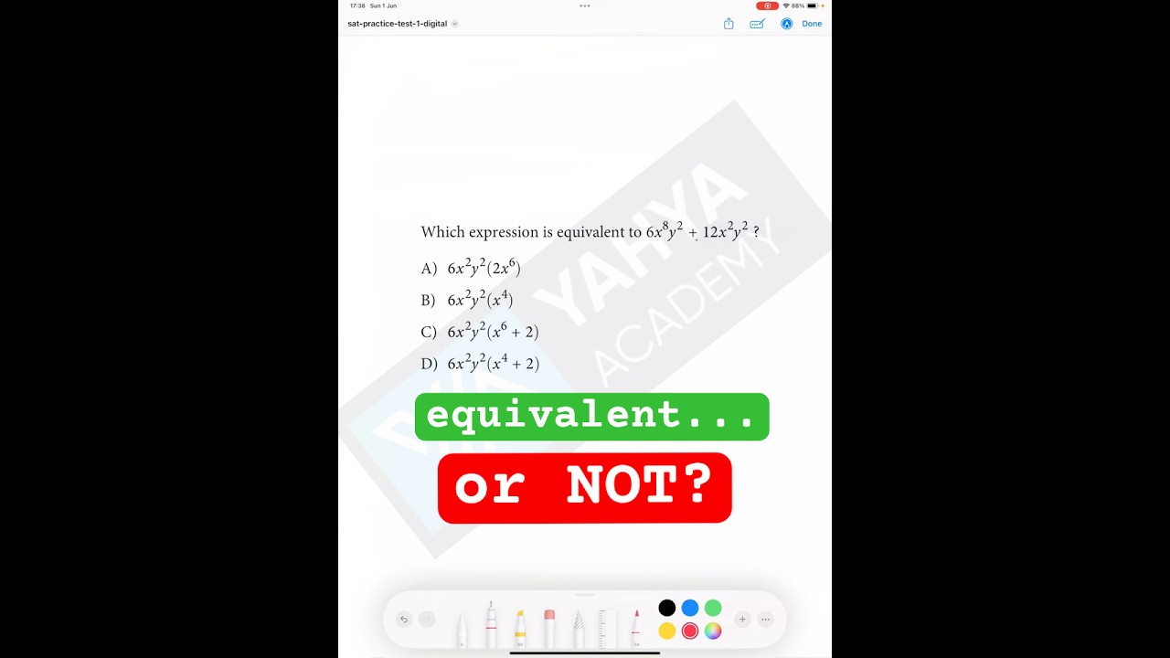 How SAT Tests Equivalent Expressions | Algebra Logic Unlocke