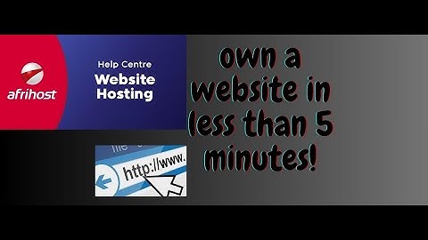 website with Afrihost