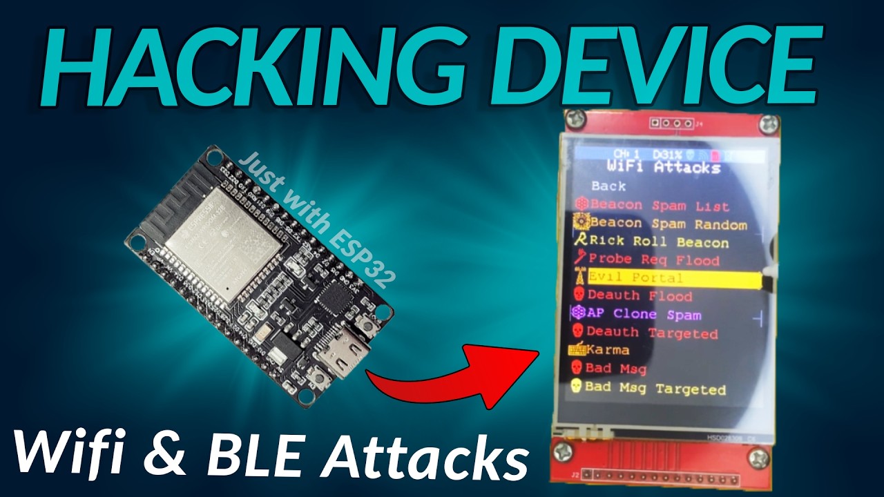 A Pocket-Sized Cyber Weapon | For Educational Purpose ONLY | ESP32 Marauder project TamiL