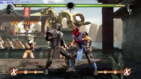 MK9 Noob Saibot 24 hit corner combo uses full meter