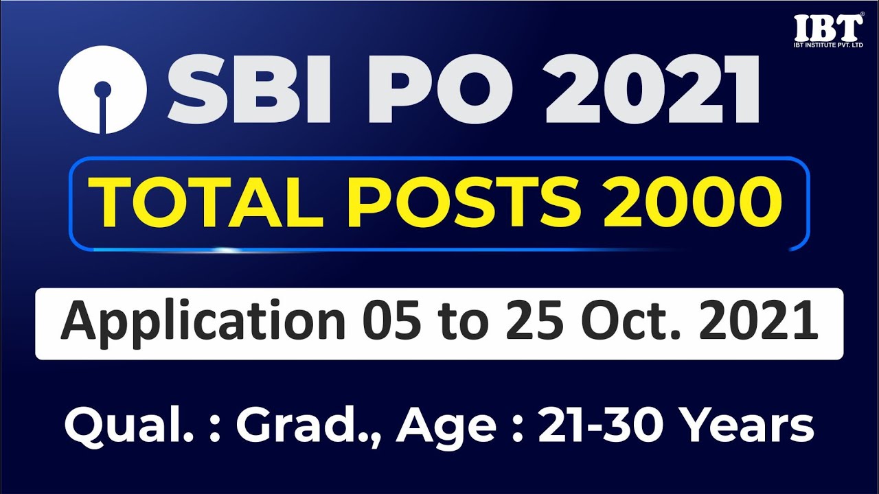 SBI Recruitment 2021 - 2000 Posts | Eligibility criteria, Syllabus & Exam Date